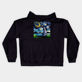 Russian Blue Night Kids Hoodie